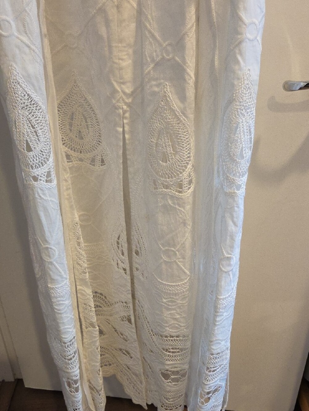 Jonathan Simkhai White Lace Maxi Dress with Spaghetti Straps - Picture 11 of 13